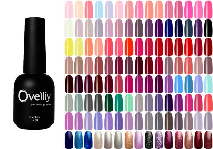 Oveiliy gel polish 10 ml, set 120 shades