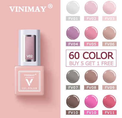 Gel polish Vinimay 8 ml, set of 60 shades