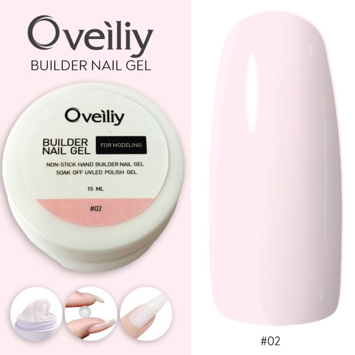 Oveiliy, Modeling gel-plasticine Builder Nail Gel #02, 15 ml